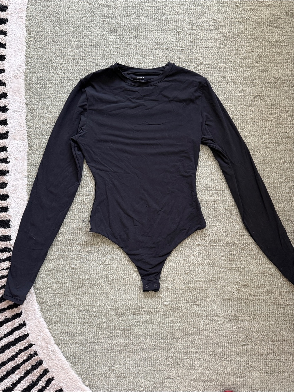 Skims Fits Everybody Long Sleeve Crewneck Bodysuit